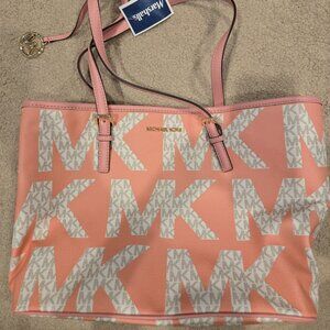 Michael Kors NWT Peach Logo Tote Handbag